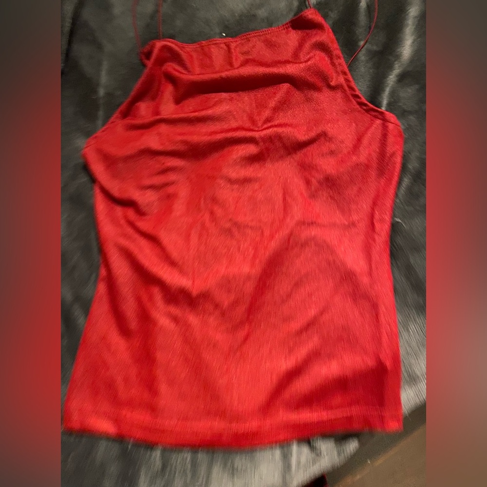 XOXO red spaghetti top. Size medium